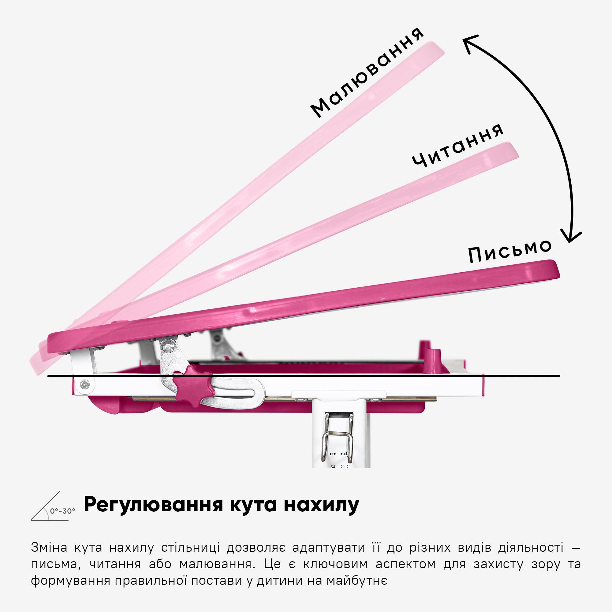 Комплект стіл та стілець Evo-kids Evo-05 Ergo Pink (Evo-05 Ergo PN) - фото 6