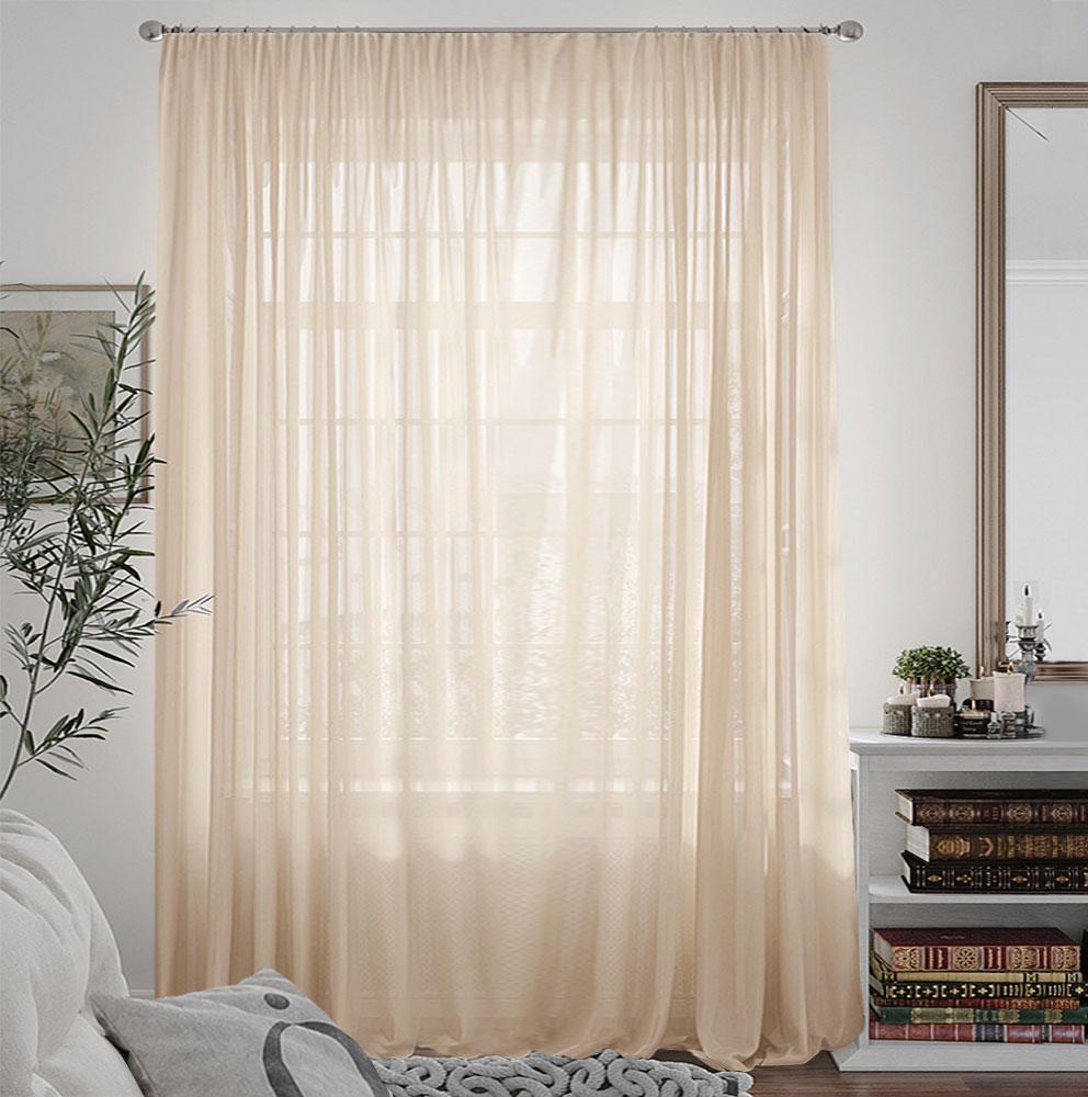 Тюль Pivdenne 300х270 см 1 шт. вуаль Светло-бежевый (8494-300)