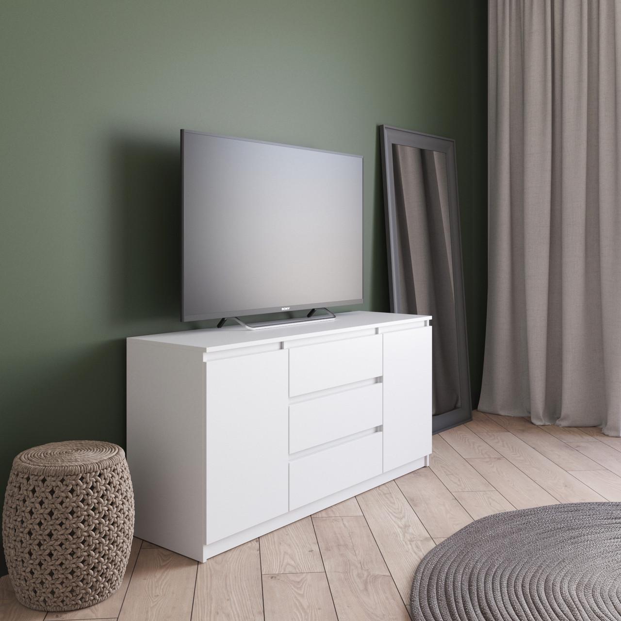 Комод під телевізор Вайс R-15 140х40х75 см Білий (30293918) - фото 1 Комод під телевізор Вайс R-15 140х40х75 см Білий (30293918) - фото 1