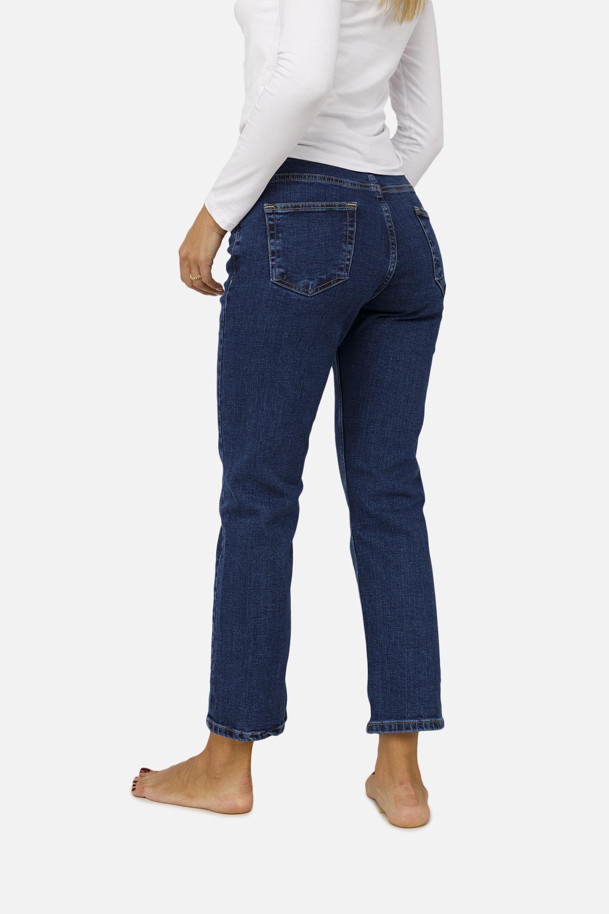 Джинси жіночі Slim ЦБ-00257334 р. 42 Темно-синій (SKT001012660) - фото 3