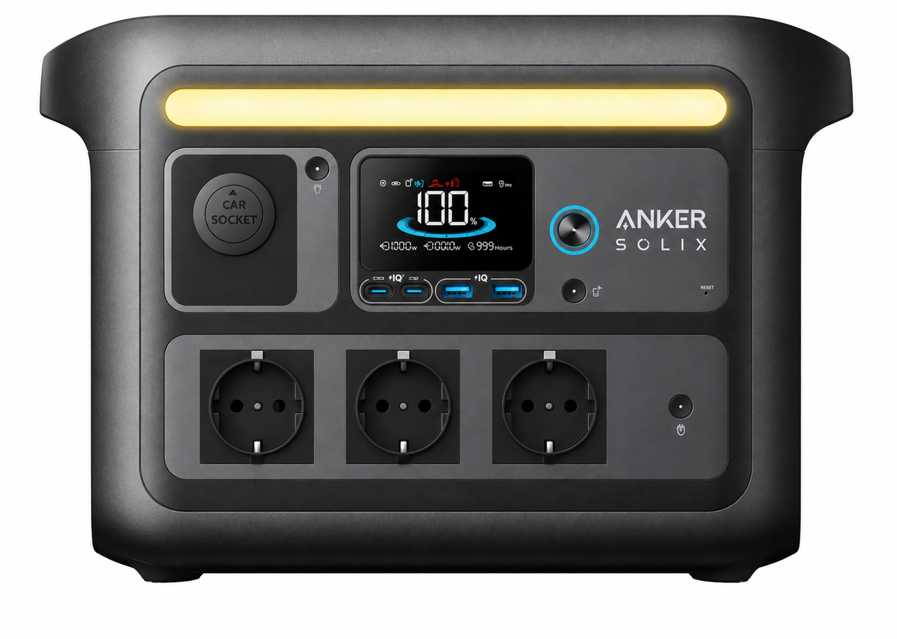Зарядна станція портативна Anker SOLIX C800X 768 Вт/год 1200 Вт LiFePO4 з UPS X-Boost 1600 Вт