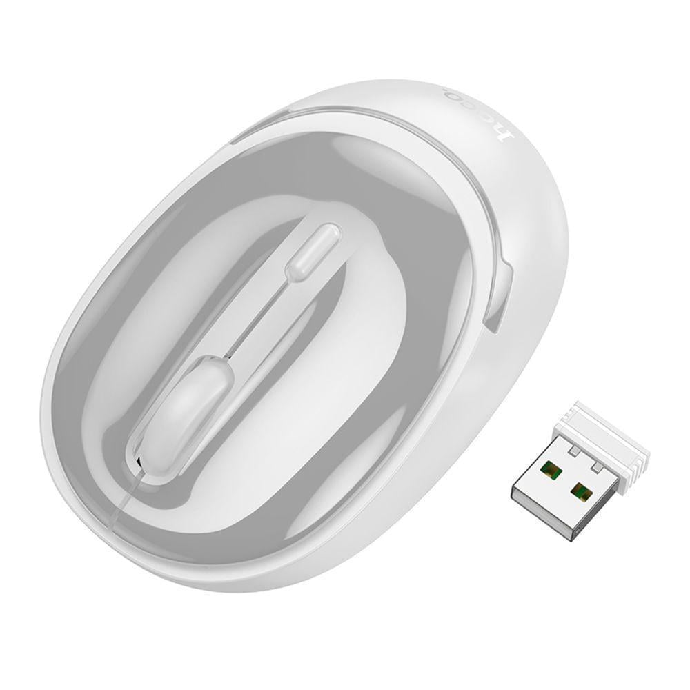 Компьютерная мышка беспроводная Hoco GM34 Nuevo dual mode 2.4G/Bluetooth 3.0/5.2 Белый (3001624123)