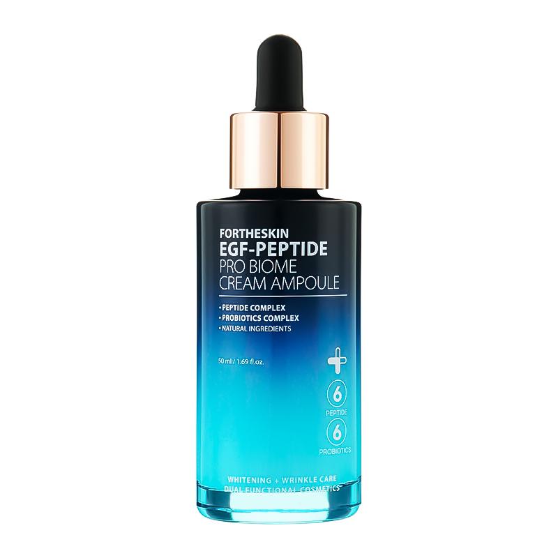 Крем-сыворотка для лица антивозрастная Fortheskin EGF Peptide Pro Biome Cream Ampoule 50 мл (8809598150362)