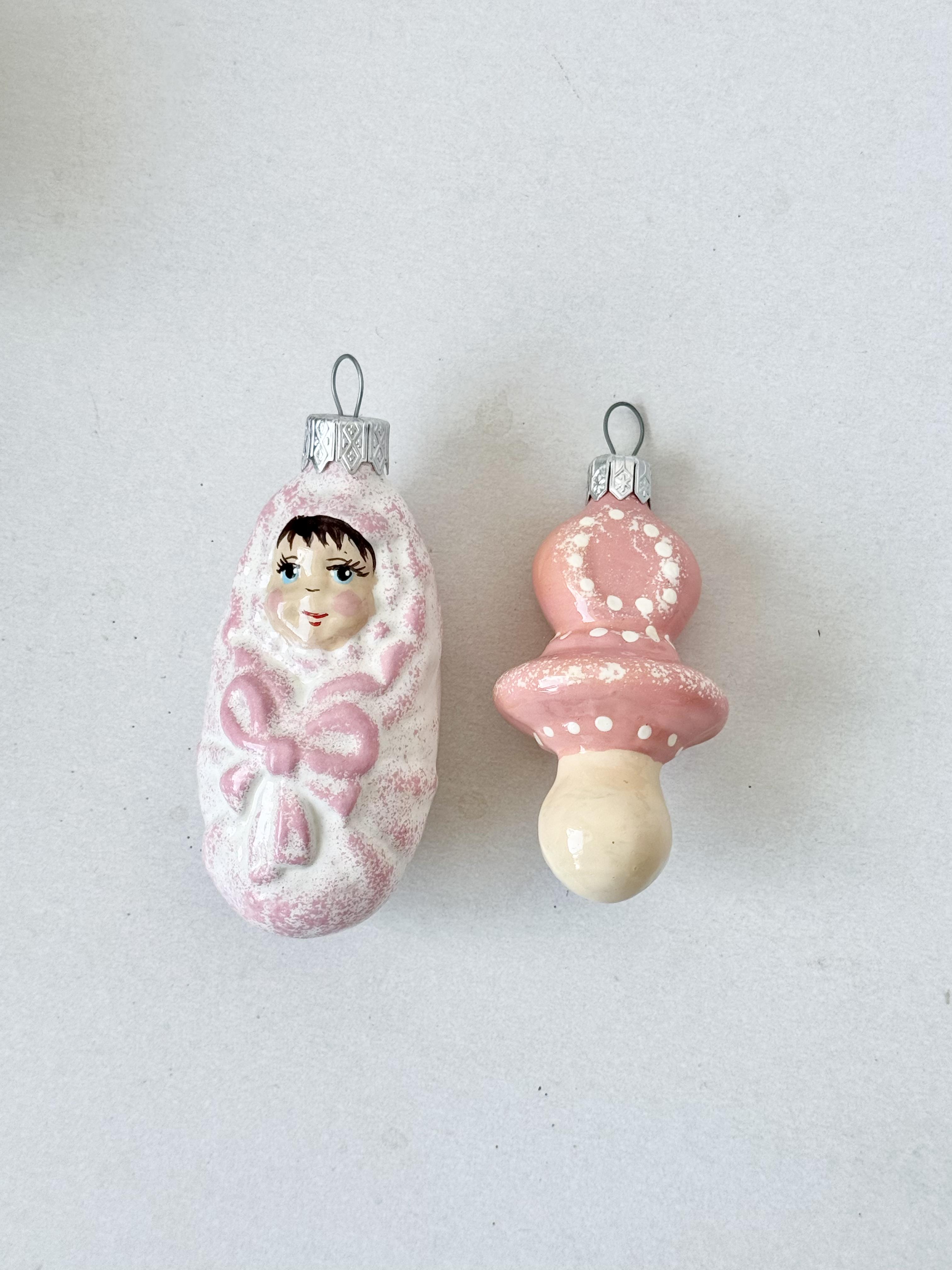 Елочный набор игрушек Для новорожденных 2 шт. (N-Baby pink)