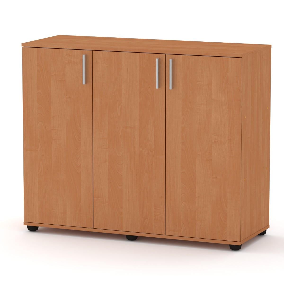 Комод Компанит с 3 дверцами 120,4х44,8х98,6 см Ольха (26933386) Комод Компанит с 3 дверцами 120,4х44,8х98,6 см Ольха (26933386)