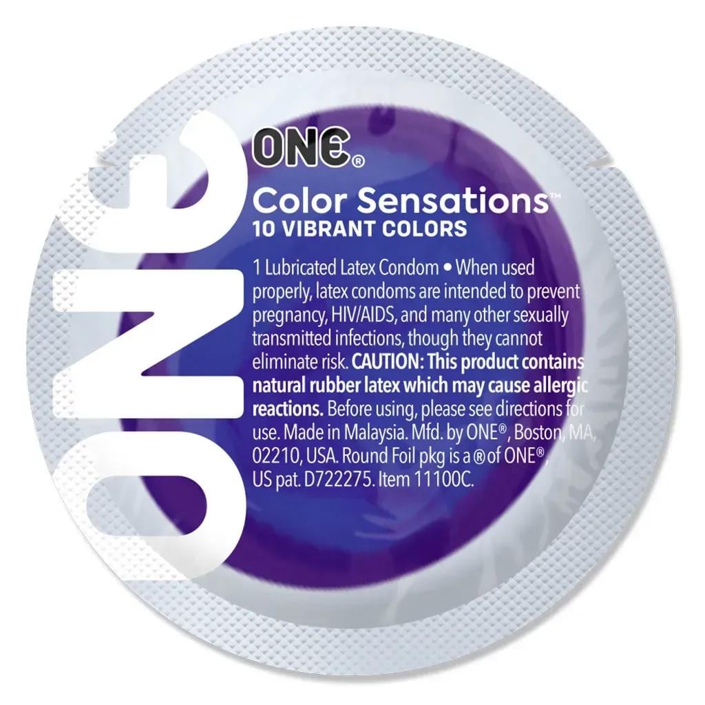 Презервативы One Color Sensation 3 шт. Фиолетовый