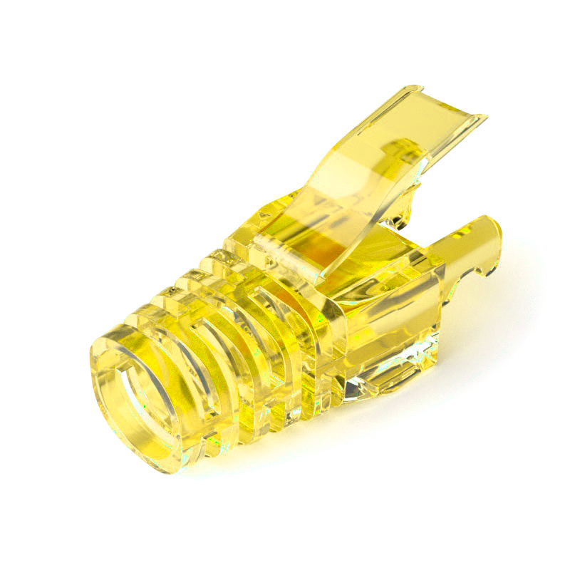 Колпачок изолирующий RJ-45 Cat,5/Cat,6 PiPo 100 шт. Прозрачно-желтый (YUT_V25)