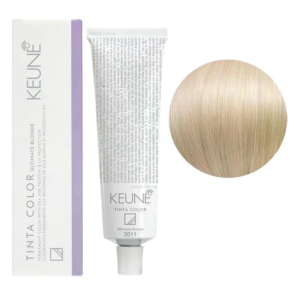 Краска для волос стойкая Keune Tinta Color Ultimate 3011 Ultra Intense Ash Blonde 60 мл