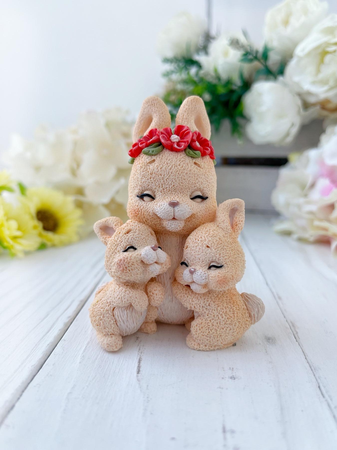 Молд силиконовый Зайка с зайчатами (8849)