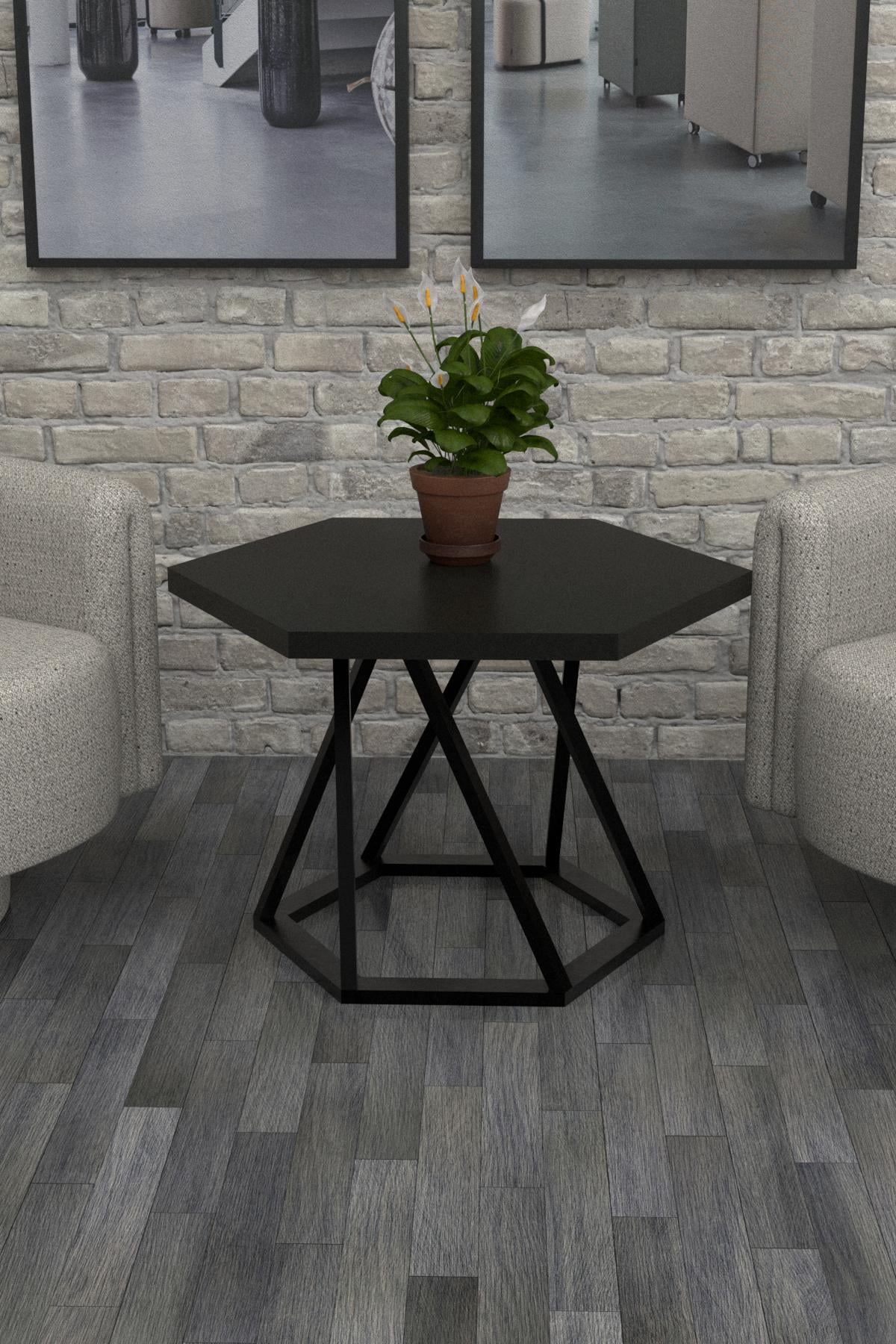 Журнальный столик EcoLoft Aurelia Plus DSP-1160 в стиле черный лофт (24366242)