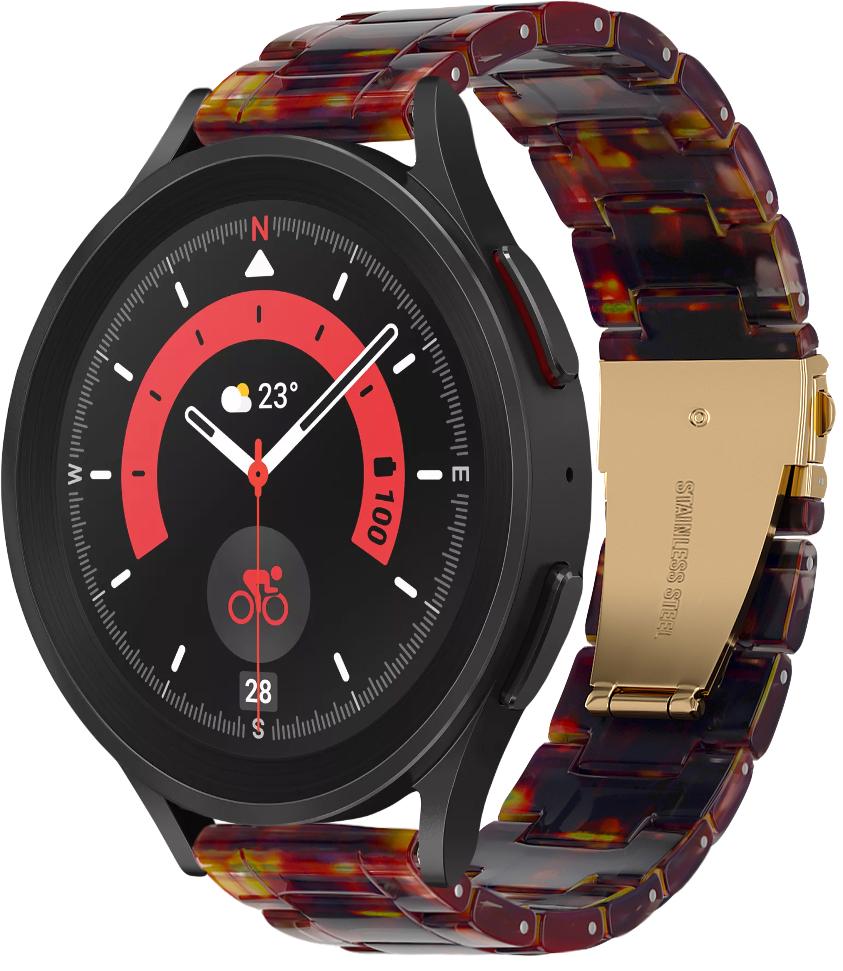 Ремінець із Cмоли Resin для Galaxy Watch 5 Pro Orange Black (29675-47)