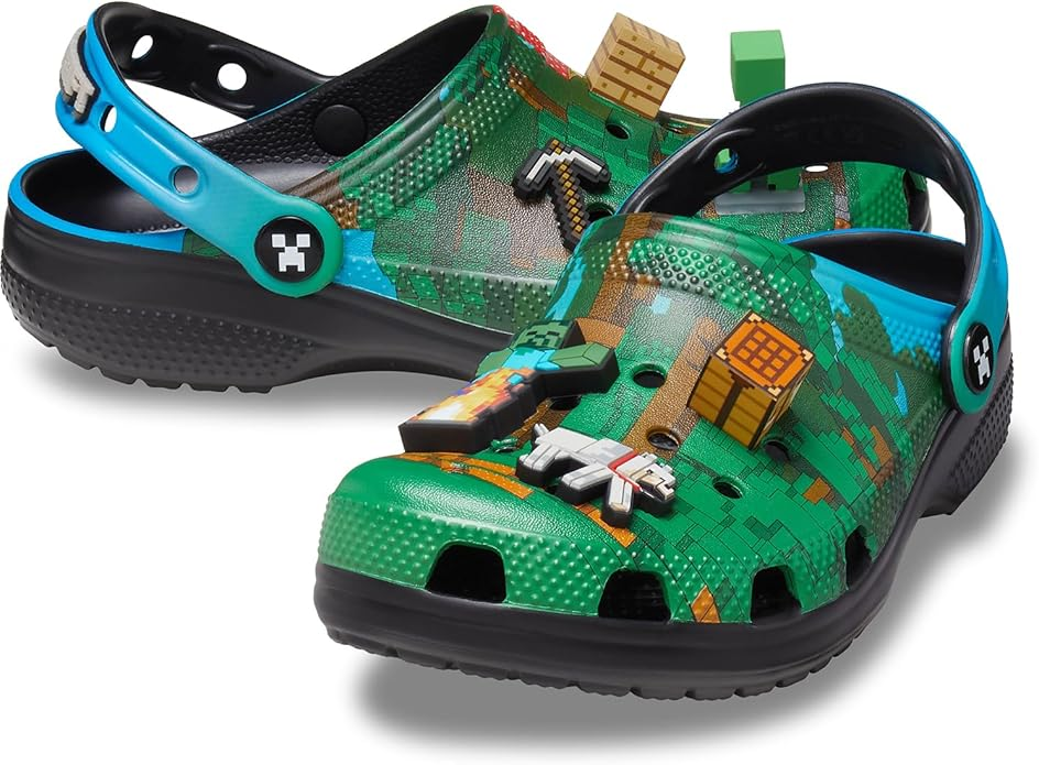 Крокси жіночі Crocs Classic Minecraft Classic Clog р. 38-39 Зелений (21612)