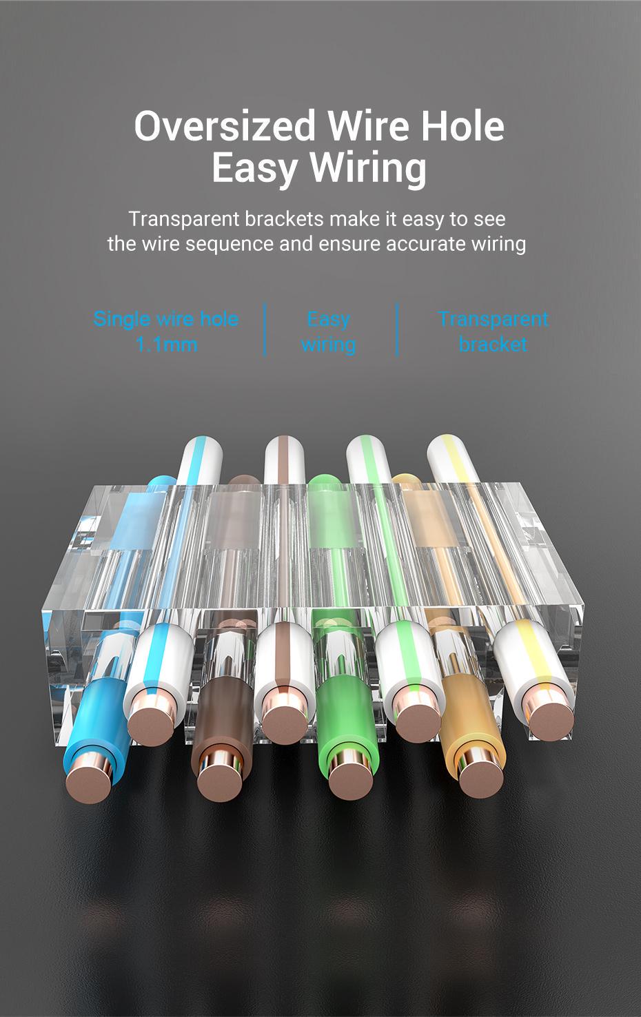 Інтернет-з'єднувачі Vention Cat.6A FTP 8P8C 10 Гбіт/с роз'єм RJ45 LAN RJ 45 Ethernet 10 шт. Сріблястий (IDFR0-10) - фото 3