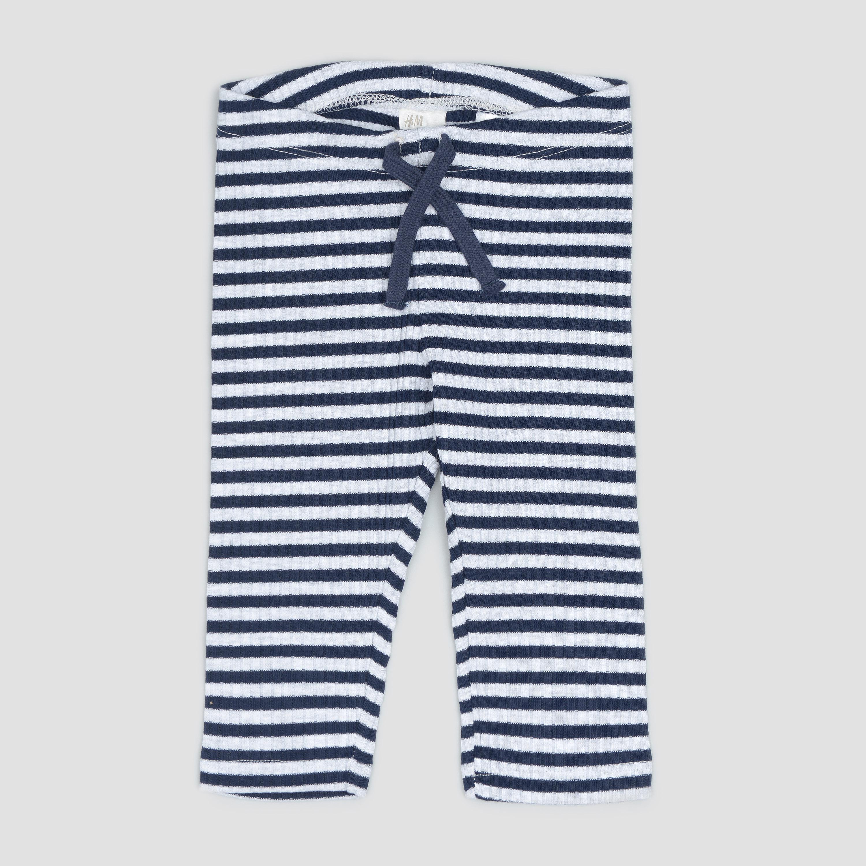 Брюки H&M Плоска 62 см Бело-синий (5652417)