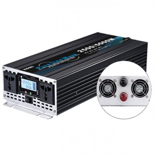 Автомобильный инвертор Houli чистый синус 5000/2500 Вт 12-220V (22613527) - фото 2 Автомобильный инвертор Houli чистый синус 5000/2500 Вт 12-220V (22613527) - фото 2