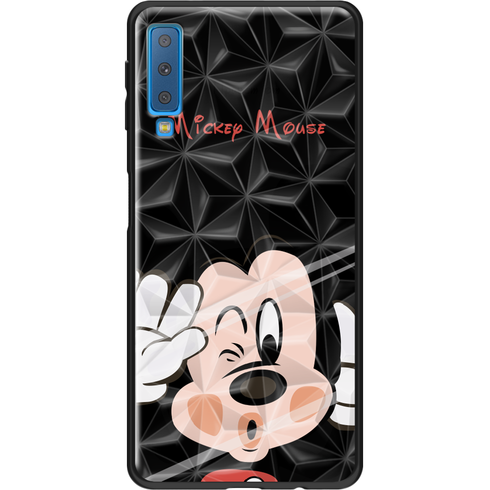 Чехол Boxface Samsung A750 Galaxy A7 2018 Mister M Черный силикон с призмой (35481-cc58-37864)