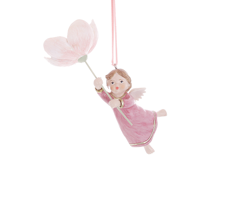 Подвеска новогодняя декоративная BonaDi Детки с цветами 2 (838-490)