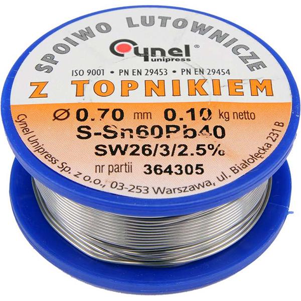 Припой CYNEL Sn60-Pb40 проволочный на катушке Ø 0,7 мм 100 г (76806)