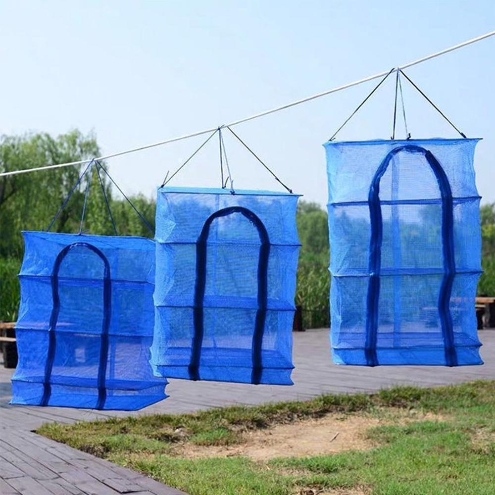 Сушка-сетка подвесная для фруктов/зелени/овощей/мяса/рыбы/орехов/трав/таранки Голубой (18585743) - фото 9