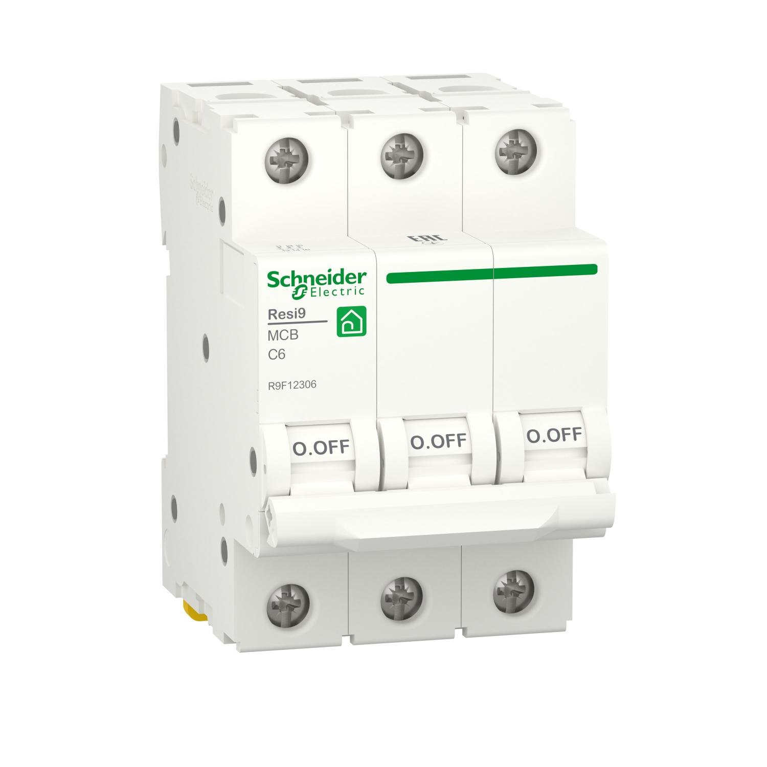 Автоматичний вимикач Schneider Electric RESI96 А 3P крива С 6 kA (R9F12306) - фото 1