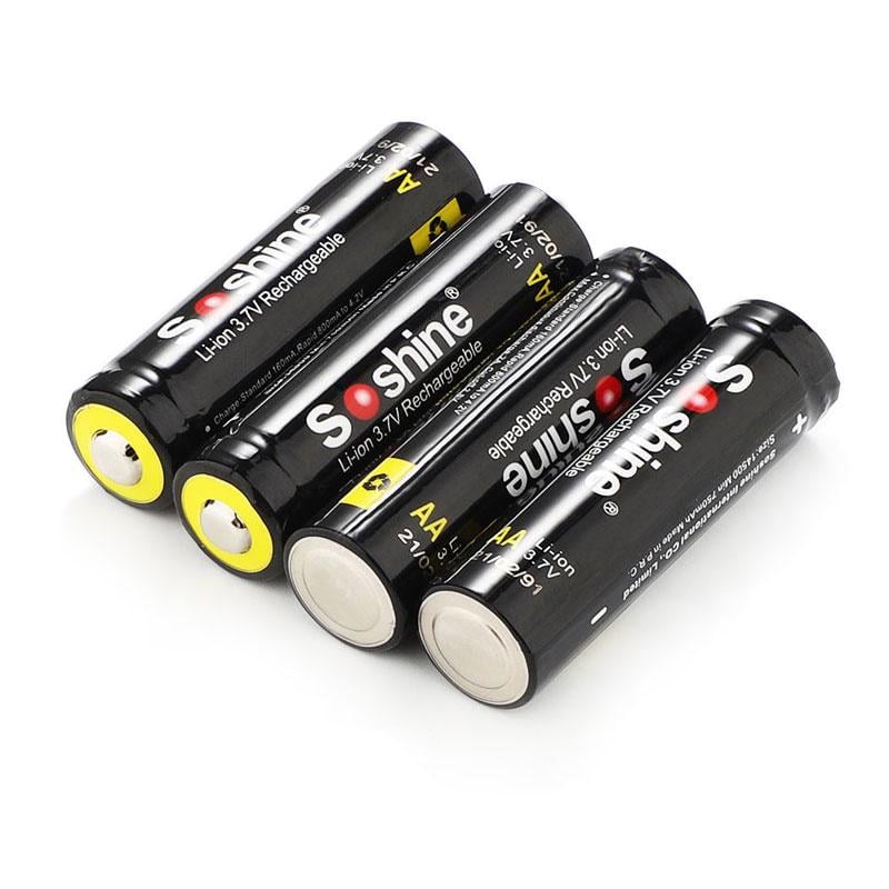 Акумулятор Soshine 14500/AA Li-Ion 14500P-3,7-800 Protected 800 mAh 1,5A 4,2/3,7/2,8V Чорний (25993917) - фото 7 Акумулятор Soshine 14500/AA Li-Ion 14500P-3,7-800 Protected 800 mAh 1,5A 4,2/3,7/2,8V Чорний (25993917) - фото 7