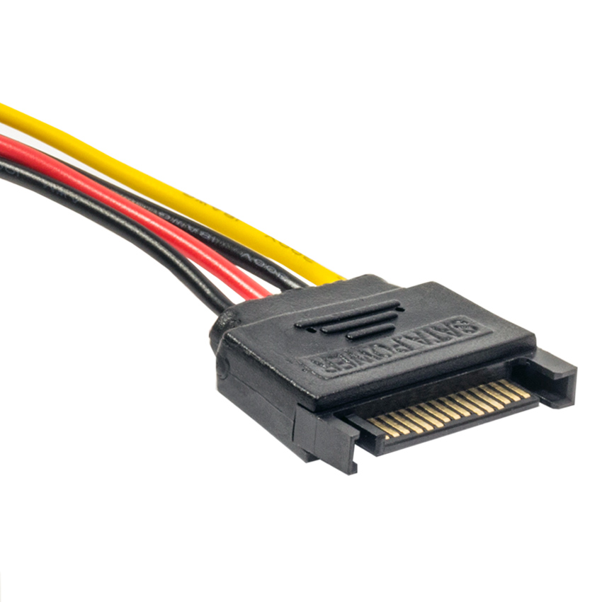 Кабель питания Serial ATA 4pin Molex на 15pin SATA 15 см - фото 3