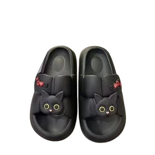 Шлепанцы женский Котик р. 35 Черный (ЧШ1) Шлепанцы женский Котик р. 35 Черный (ЧШ1)