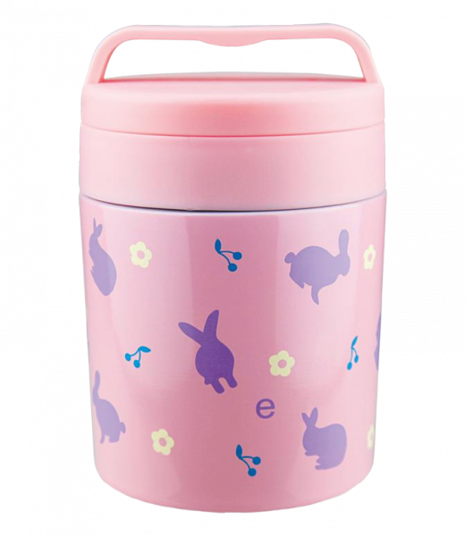 Термос пищевой Fissman Bunnies 350 мл Розовый (FN-VA-9679)