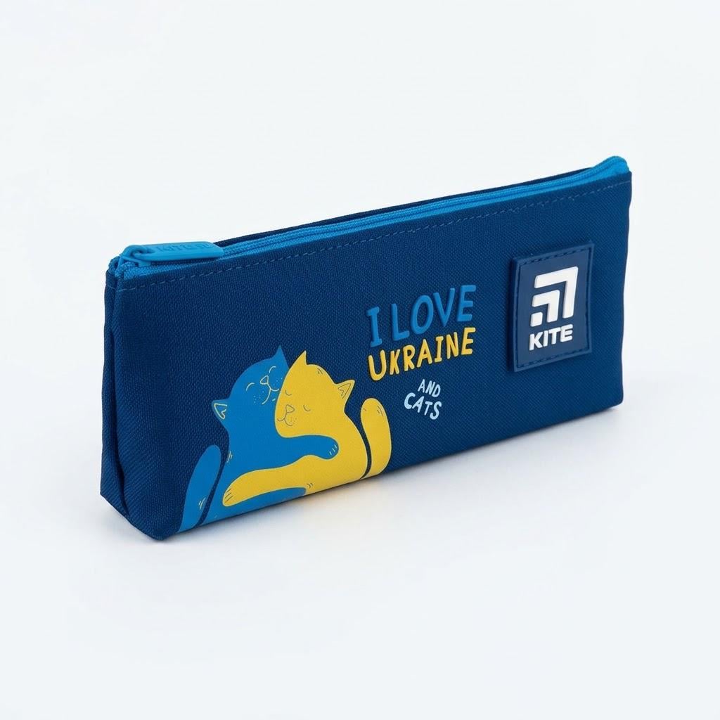 Пенал шкільний Kite I love Ukraine 1 відділення Синій (K24-680-3) Пенал шкільний Kite I love Ukraine 1 відділення Синій (K24-680-3)