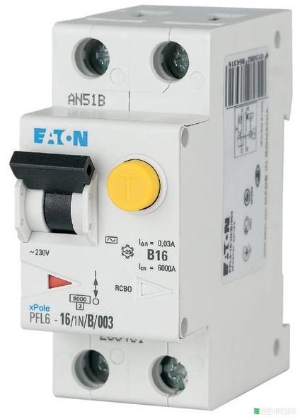 Выключатель дифференциальный автоматический Eaton PFL6-10/1N/C/003 (286465)