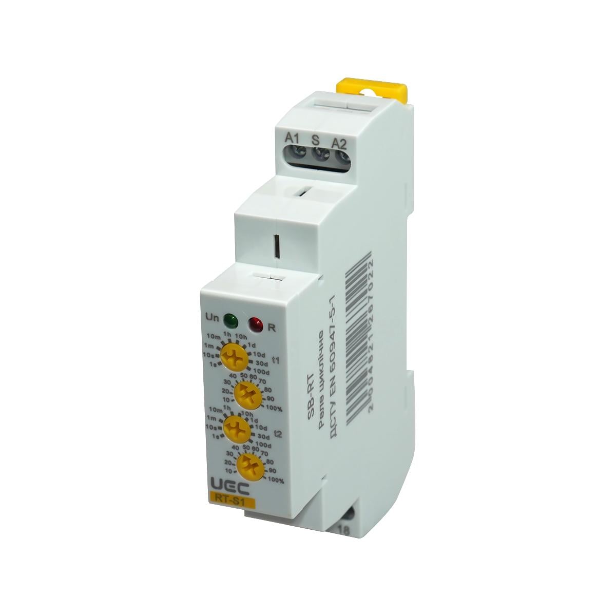 Реле часу UEC RT-S1/A230 16А 230V AC 1сек-100 днів циклічне 1 контакт (SB-RT-S1-AC230V)