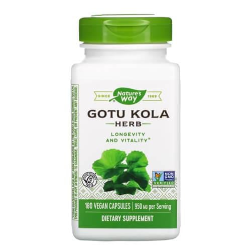 Готу Кола Nature's Way Gotu Kola Herb 475 мг 180 Vegan Capsules (NWY-14008)