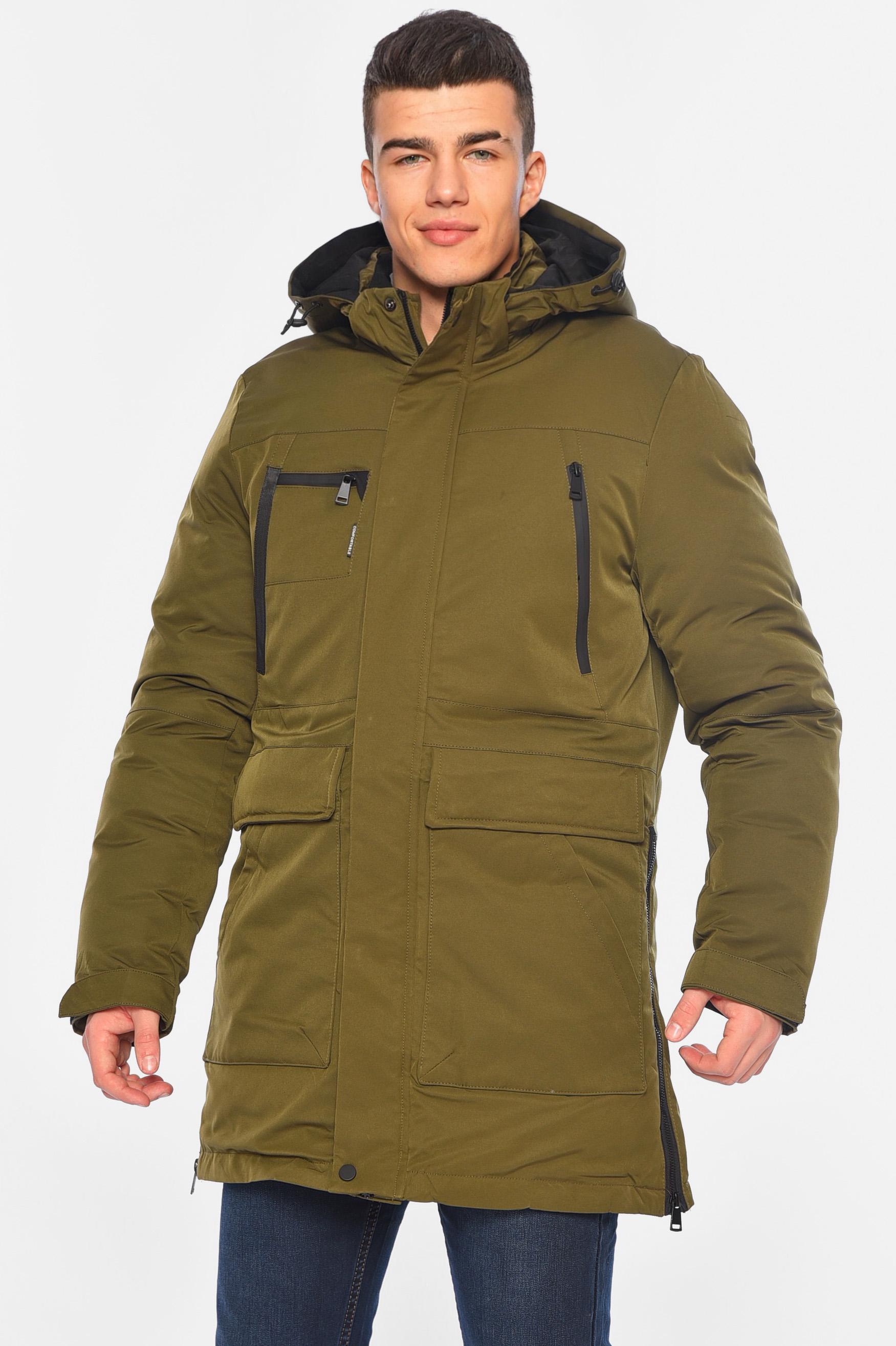 Куртка мужская удлиненная еврозима 2XL Хаки (196069)