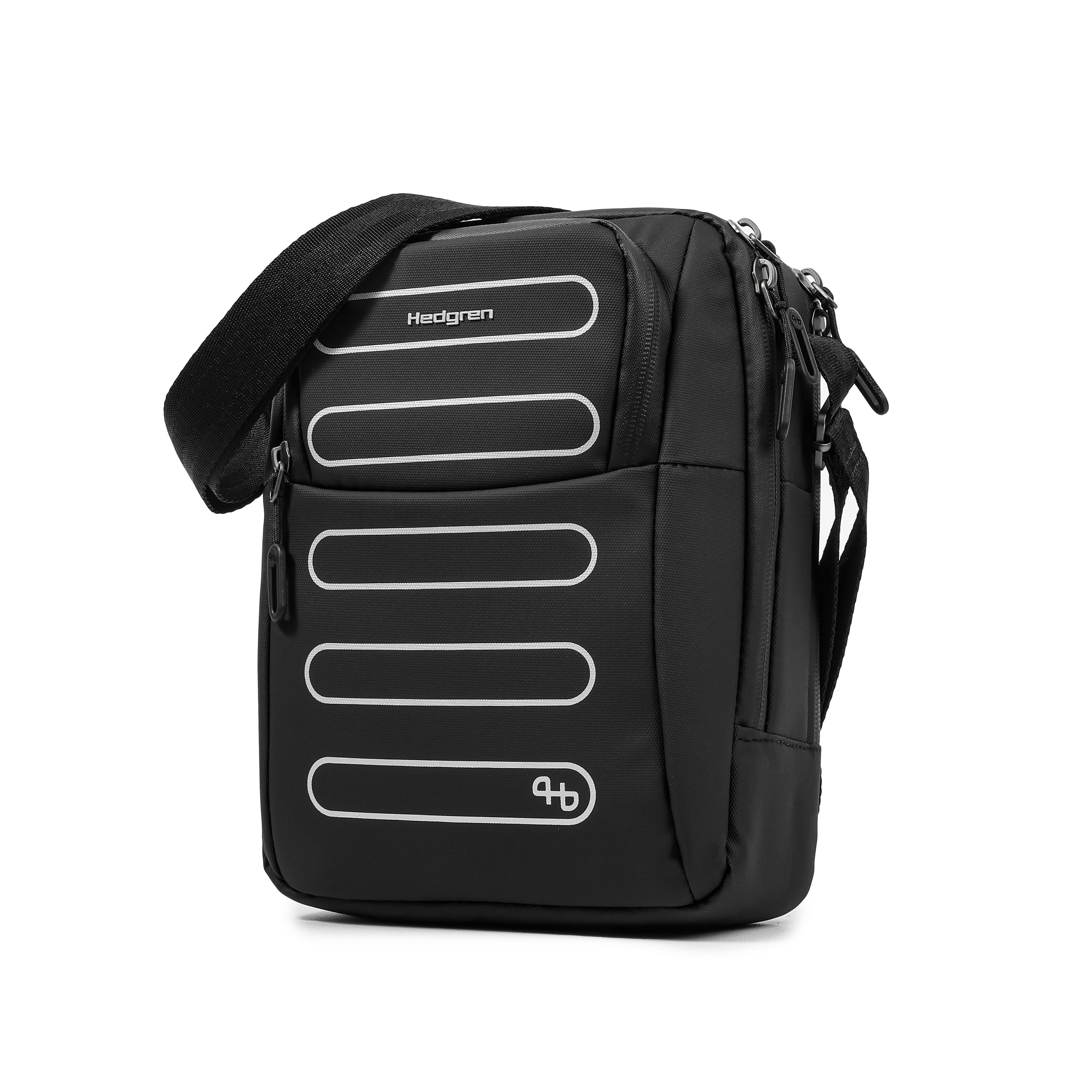 Чоловіча сумка через плече Hedgren Comby Performance HCMBP15/003 вертикальна з RFID-захистом 26х7,5х21 см 4,1 л Чорний (33554030)