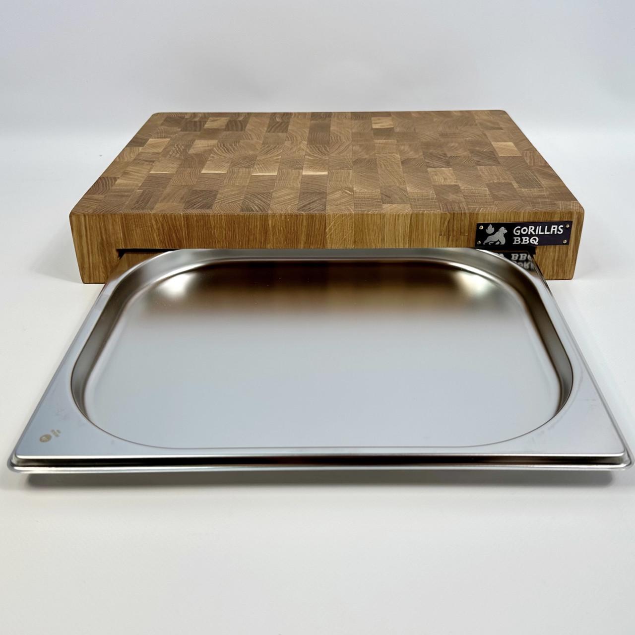 Дошка торцева Gorillas BBQ обробна дуб з піддоном 40х30х6 см (DS7) - фото 2