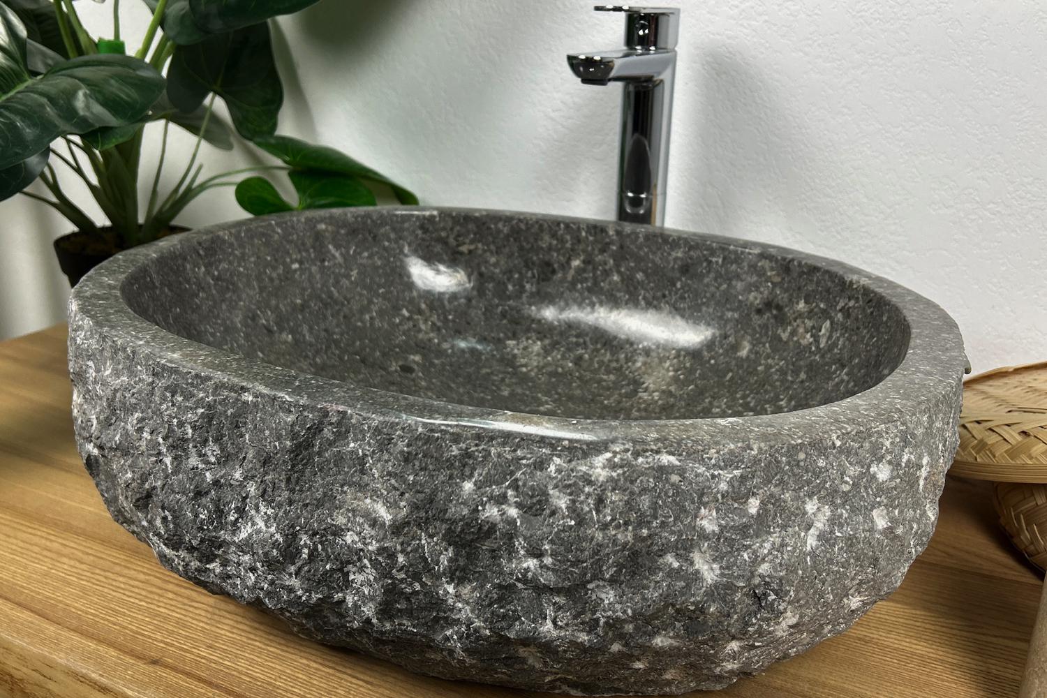 Раковина каменная овальной формы мрамор 52х42х16,5 см Серый (25072314) - фото 3 Раковина каменная овальной формы мрамор 52х42х16,5 см Серый (25072314) - фото 3