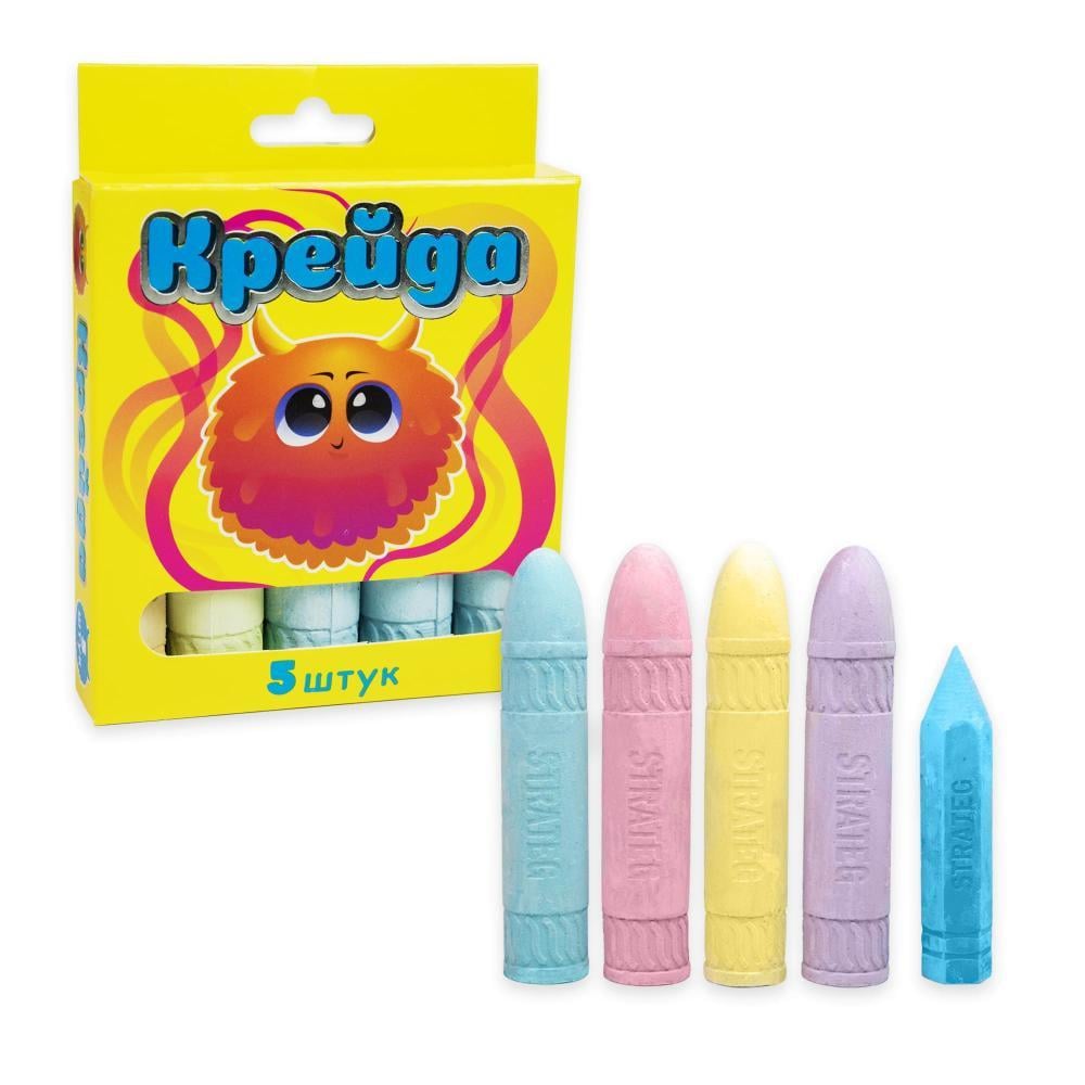 Крейда Strateg Куля 5 шт. Різнокольоровий (50117) Крейда Strateg Куля 5 шт. Різнокольоровий (50117)