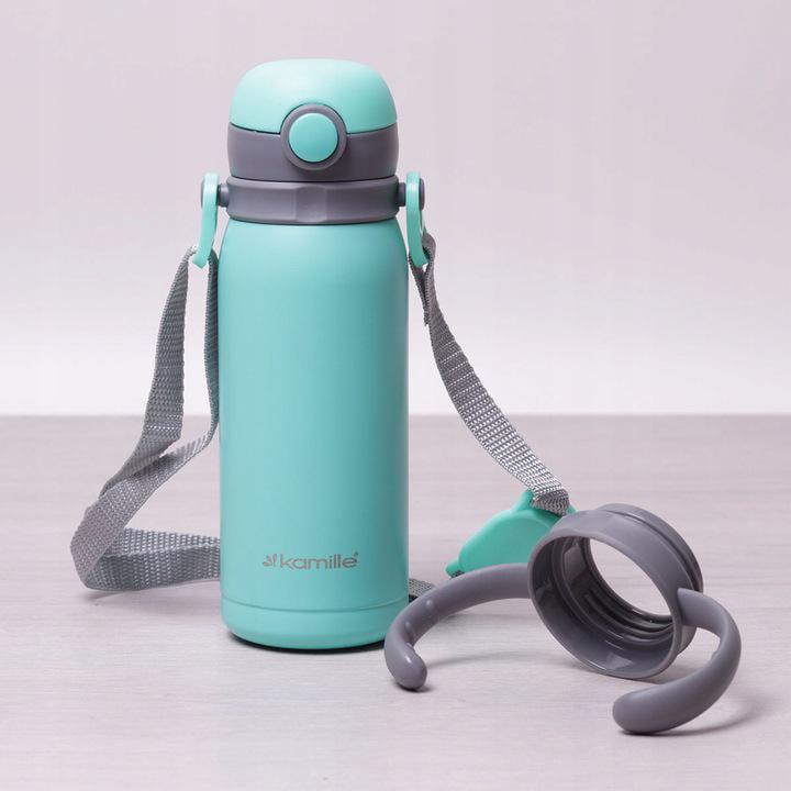 Термос-пляшка дитяча Kamille 2019В-450 з нержавіючої сталі 450 мл Бірюзовий (1088406950)