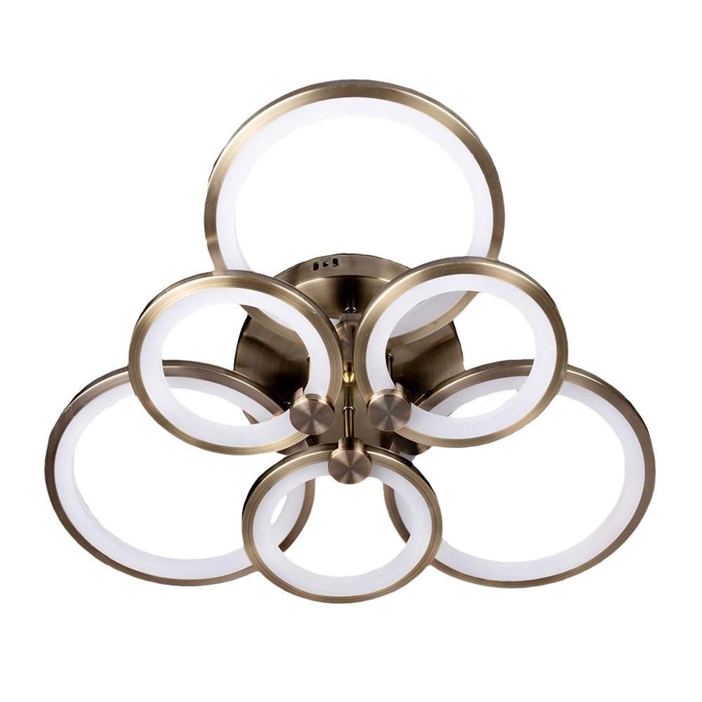 Люстра-LED бронзовая SL-5332/3+3B AB 168w