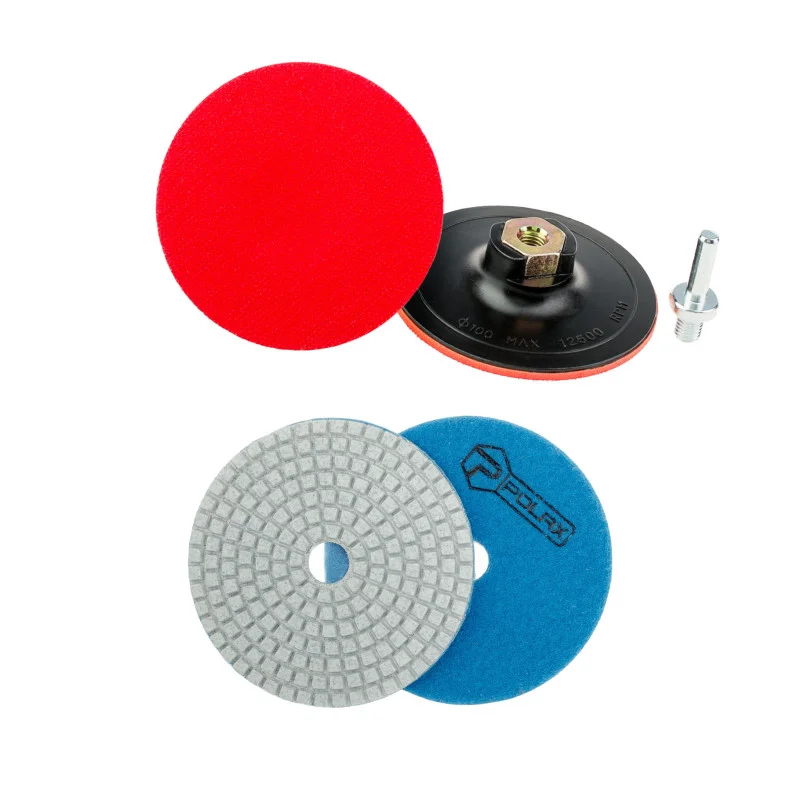 Диск алмазний шліфувальний Polax "Черепашка" P50 і тримач на липучці (335-75)