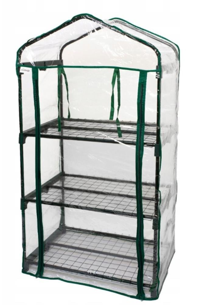 Теплица мини парник для выращивания рассады Bonro B-2131 на 3 полки 69х49х128 см Зеленый (147-76-42401055)