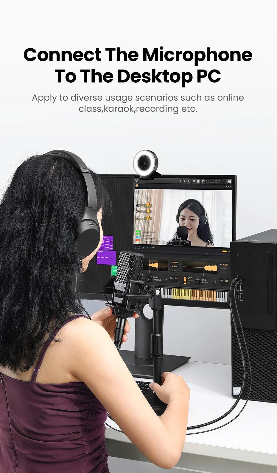 Кабель UGREEN XLR мама-3.5 мм minijack папа аудио нейлоновая оплетка для микшера 1 м Черный (20763) - фото 7 Кабель UGREEN XLR мама-3.5 мм minijack папа аудио нейлоновая оплетка для микшера 1 м Черный (20763) - фото 7