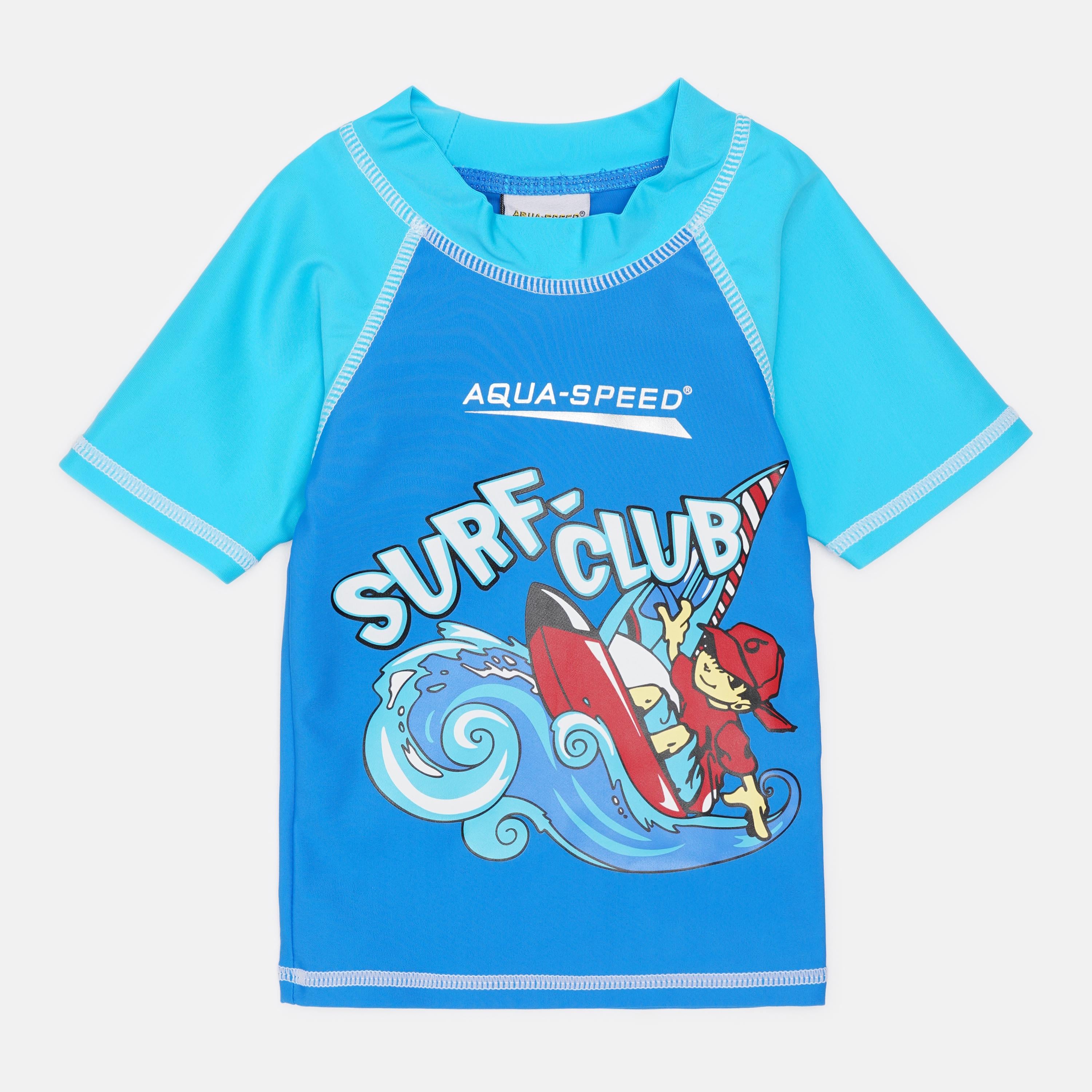 Футболка для плавания Aqua Speed SURF-CLUB T-SHIRT 2025 383-02 116 см Синий/Голубой (5908217620255)