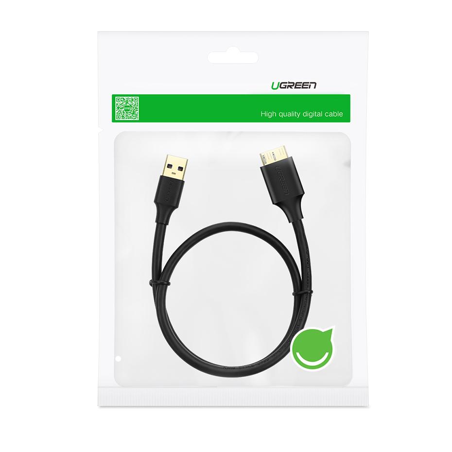 Кабель для камеры жесткого диска телефона UGREEN US130 Micro USB 3,0 на USB-A 3,0 1 м Black (10841) - фото 8