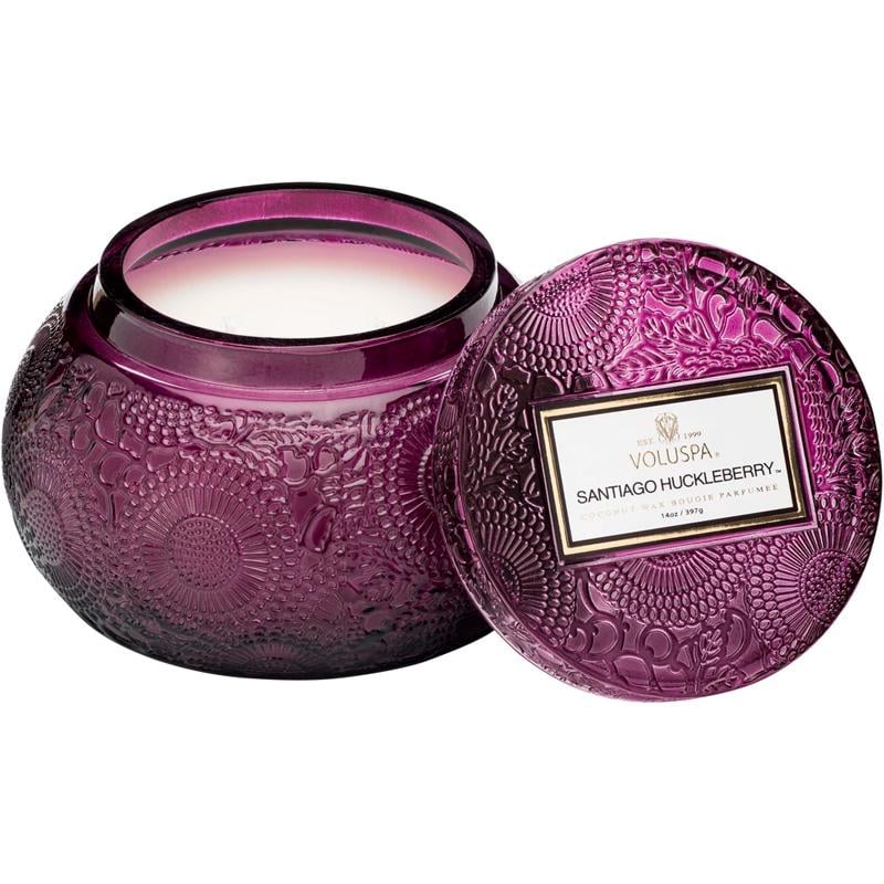 Свеча ароматическая Voluspa Japonica Santiago Huckleberry 397 г стеклянная шкатулка (111000739)