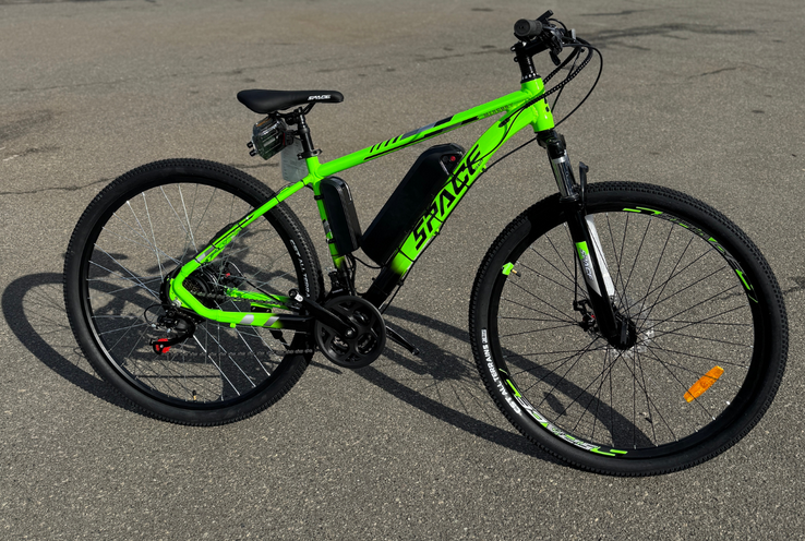 Велосипед с Е-комплектом E-Titan 29" SPACE MERCURY 2025 48 В 500 Вт MXSUS 10 Ah/до 35 км запас хода Green