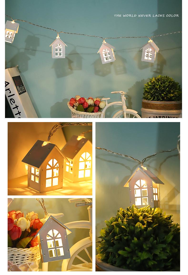 Гирлянда Домики деревянные 10 шт. 2 м на батарейках (H2M10L) - фото 5 Гирлянда Домики деревянные 10 шт. 2 м на батарейках (H2M10L) - фото 5