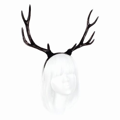 Обруч Рога Оленя М SETA Decor 19-134BLK