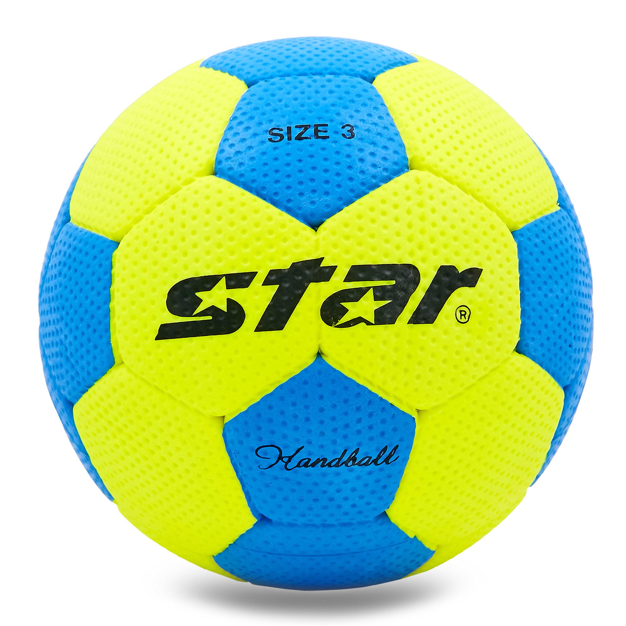 Мяч для гандбола Zelart STAR Outdoor JMC03002 №3 PU Голубой/Желтый (DR007229)