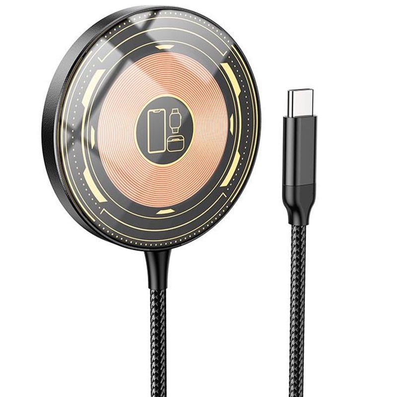 Зарядное устройство беспроводное Hoco CW45 Discovery Edition 3-in-1 Black (00000066115_1)